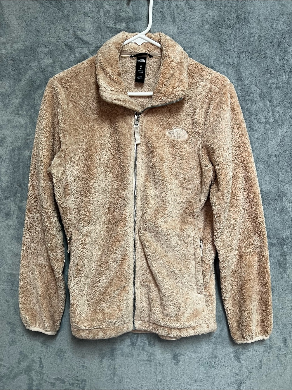 The North Face peach Osito Fuzzy Full Zip Fleece Jacket Size Medium